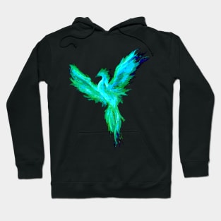 Green Posterized Pheonix Hoodie